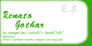 renato gothar business card